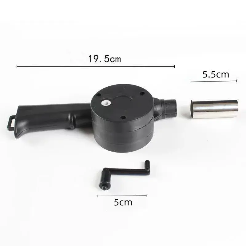 Portable Hand Crank Fan Air Blower Manual BBQ Grill Fire Starter Flame Exciter Cooking Tool for Barbecue Picnic Camping BBQ Tool