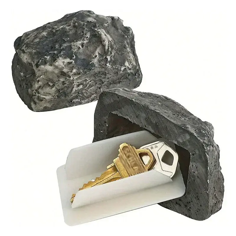 New Hidden Doorstep Key Box Outdoor Courtyard Hidden Doorstep Simulated Small Stone Key Box Outdoor Spare Garden Key Storage Box