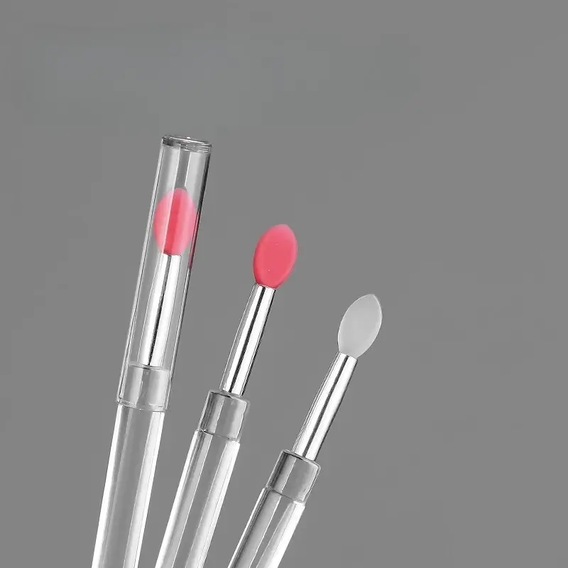 Nail Arts Silicone Applicator Sticks Reusable Chrome Glitter Applying Manicure Tool New Easy-Daub Pigment Silicone Nail Brush