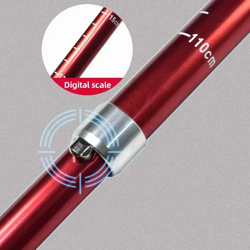 New 5 Section Outdoor Fold Trekking Pole Camping Portable Walking Hiking Stick For Nordic Elderly Telescopic Easy Put Into Bag