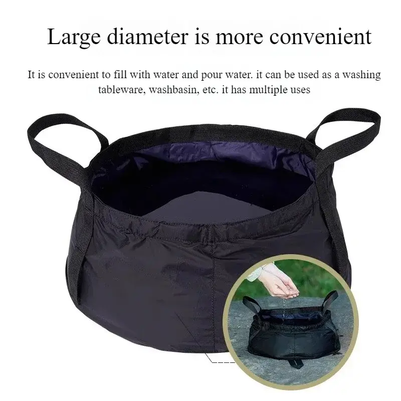 Portable Collapsible Sink 8.5L - Foldable Travel Basin for Outdoor,Camping, Hiking, Feet Face Dishes, Lightweight & Compact