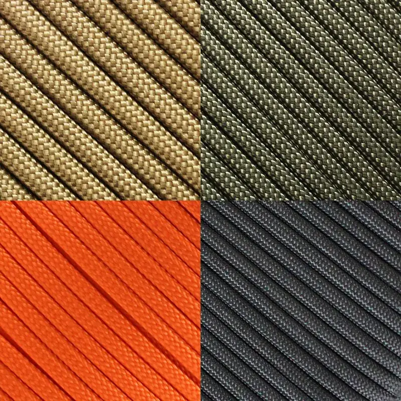 7 Cores 550 Paracord Cord 5 15 30 M Dia.4mm for Outdoor Camping Survival Lanyard Parachute Rope Hiking Tent Accessories
