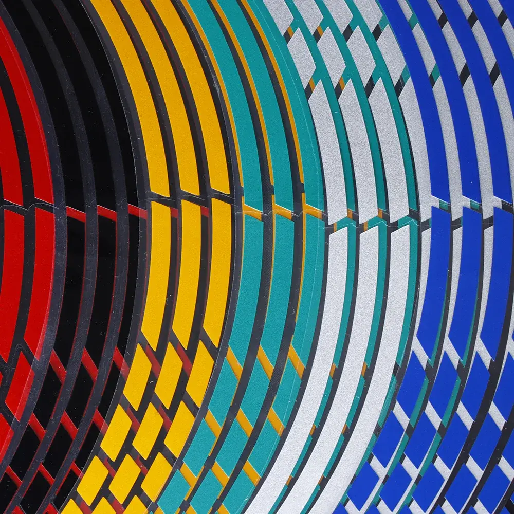 1 Set 8 Colors Car Styling Strips Reflective Motocross Bike Motorcycle Wheel Stickers and Decals 17/18 Inch Reflective Rim Tape