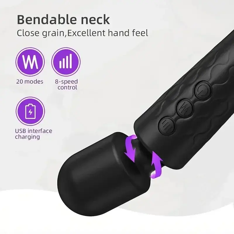 20 Modes Av Stick Vibrator Sex Toys For Women Clitoral Stimulation Massager G Spot Vibrator Masturbators Sexy Toys Adult Product