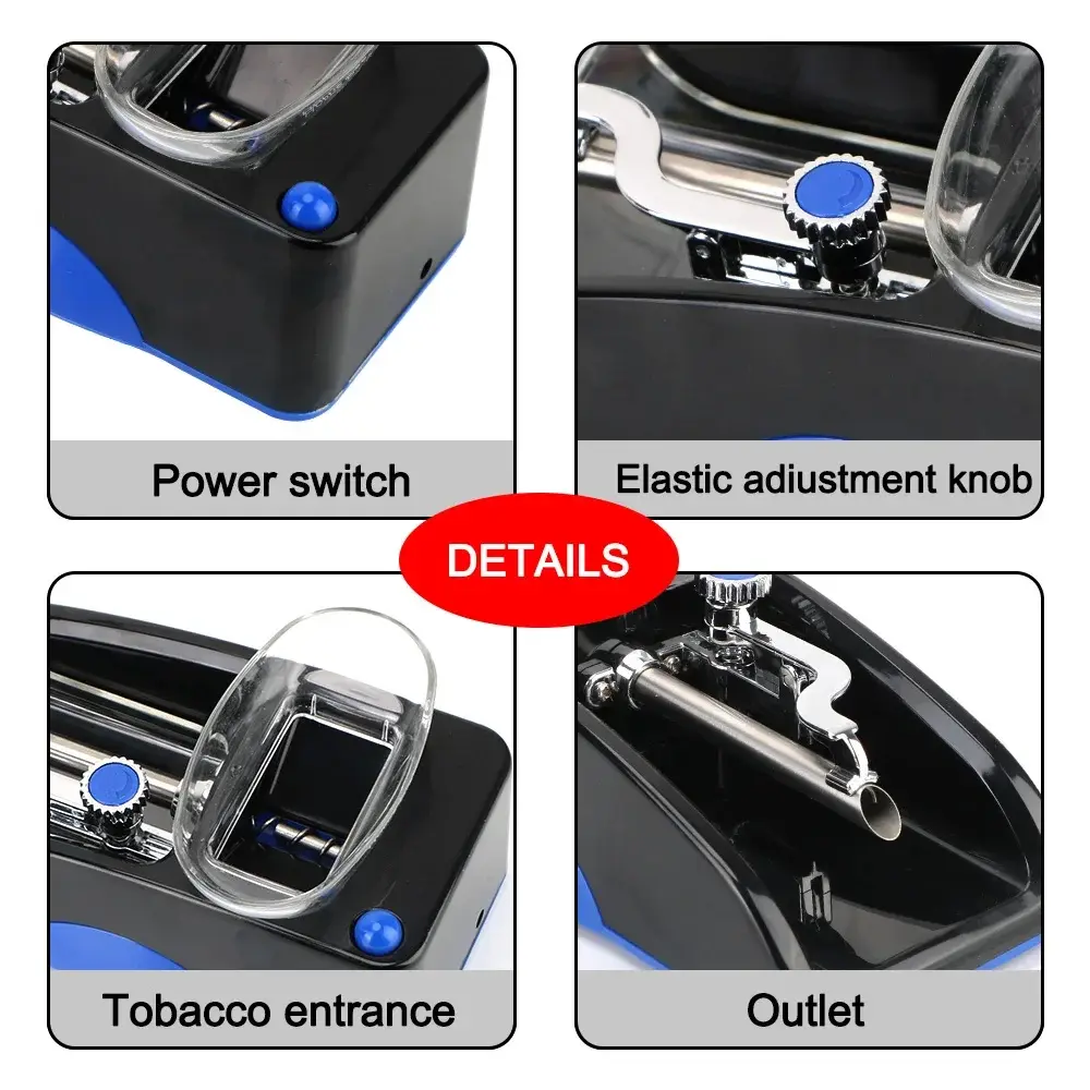 New Cigarette Rolling Machine Tobacco Roller Smoking Accessories EU US Plug DIY Injector Maker Smoking Tool Electric Automatic