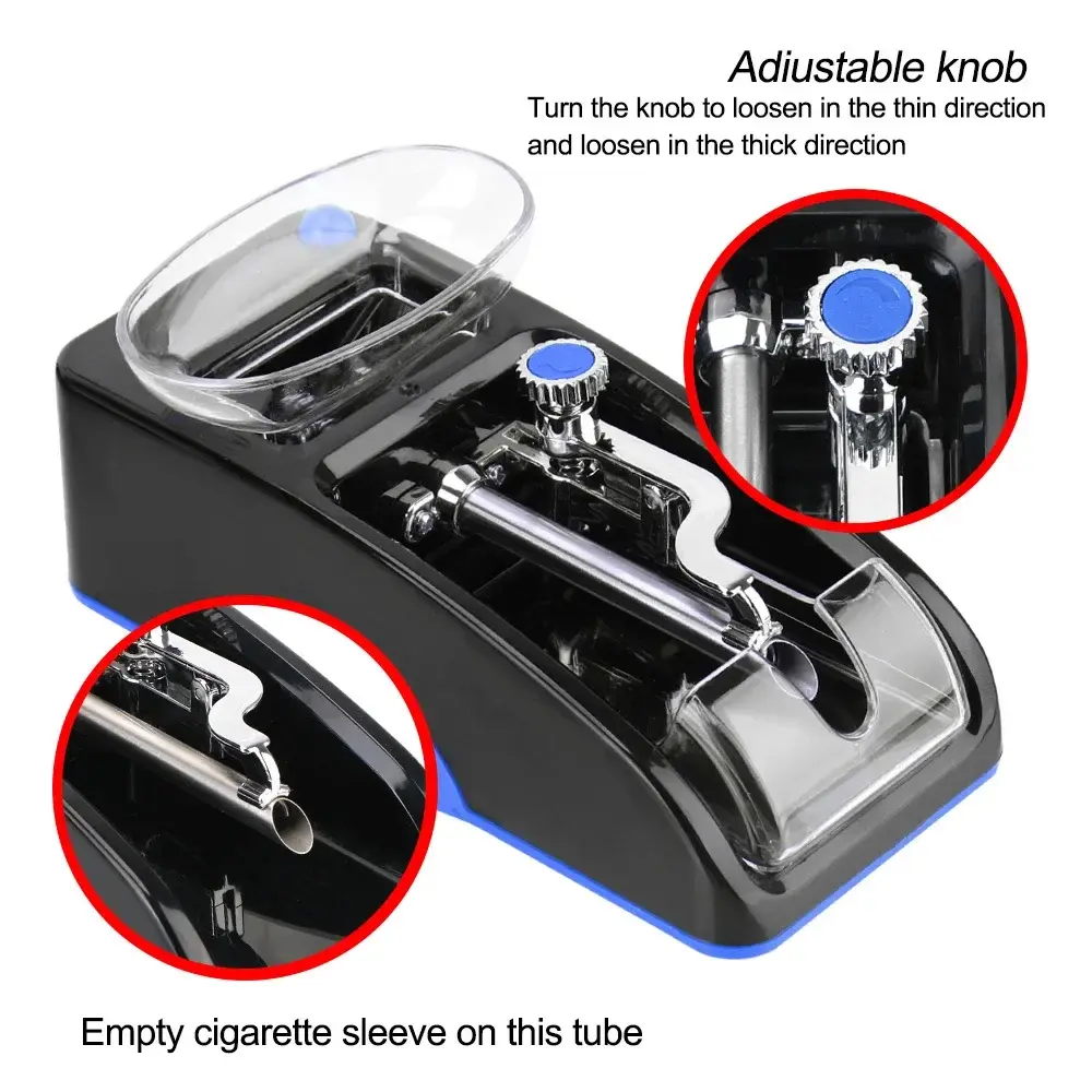 New Cigarette Rolling Machine Tobacco Roller Smoking Accessories EU US Plug DIY Injector Maker Smoking Tool Electric Automatic
