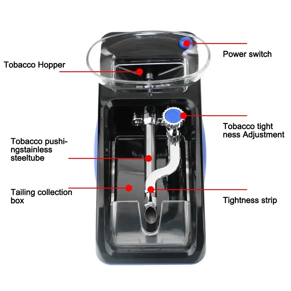 New Cigarette Rolling Machine Tobacco Roller Smoking Accessories EU US Plug DIY Injector Maker Smoking Tool Electric Automatic
