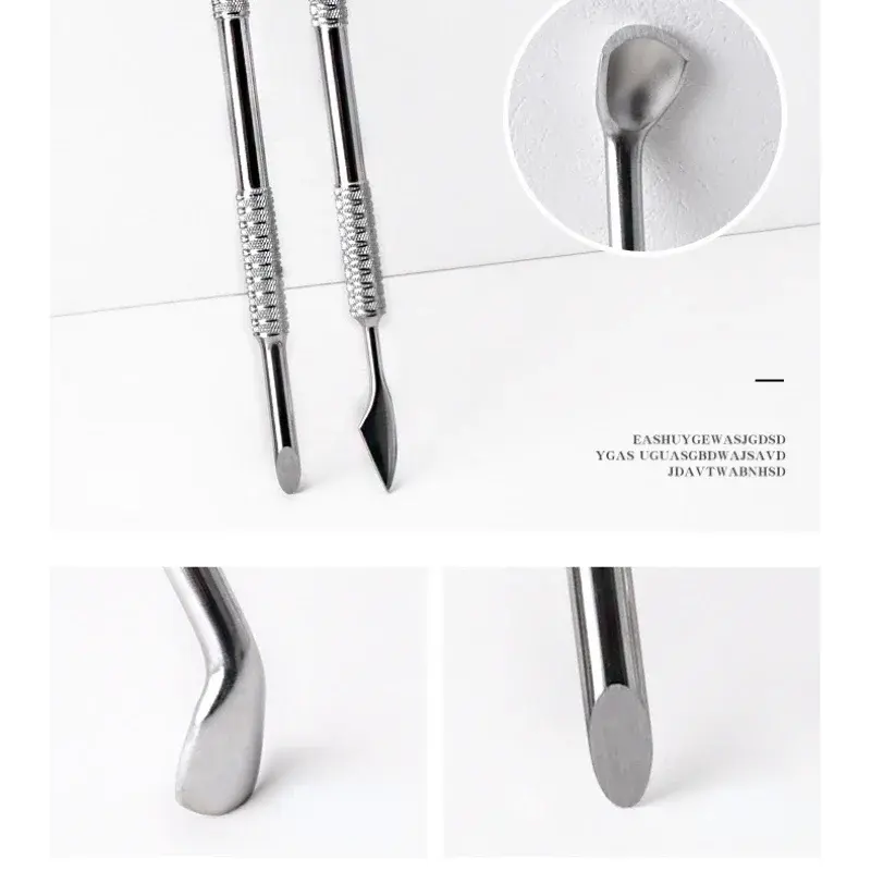 New Hook Type Cuticle Pusher Nail Polish Remover Gel Nail Polish Peeler Scraper Stainless Steel Clean Manicure Tool for Nail Art