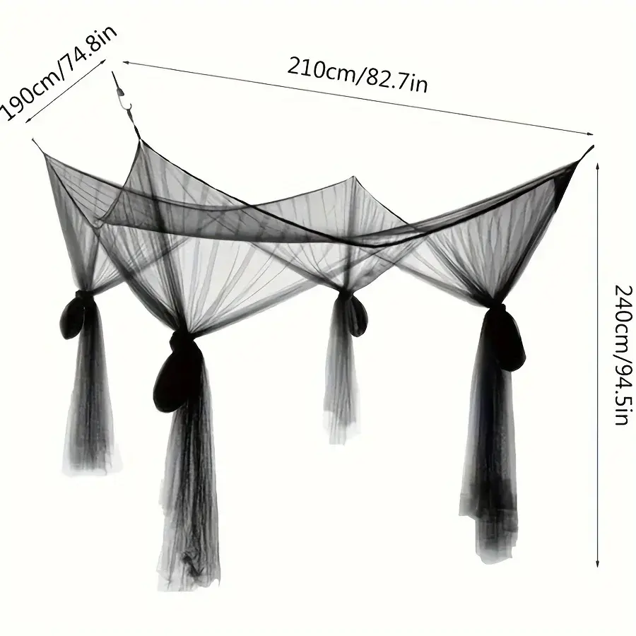 1 PCS Extra Large Mosquito Net with 4 Openings, Durable Canopy Mosquito Net - Perfect for Any Size Beds & Camping, Suitable For
