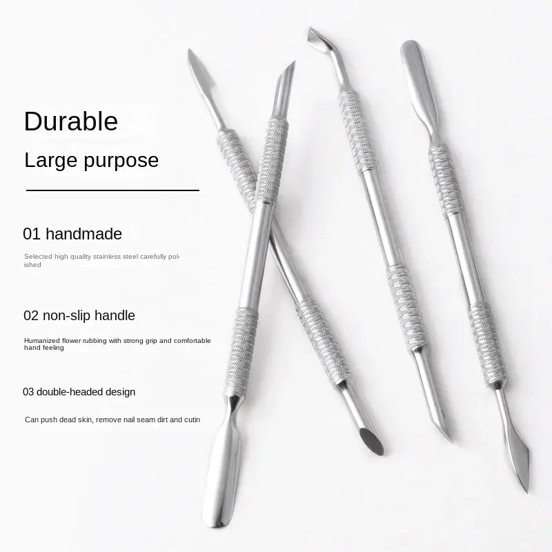 New Hook Type Cuticle Pusher Nail Polish Remover Gel Nail Polish Peeler Scraper Stainless Steel Clean Manicure Tool for Nail Art