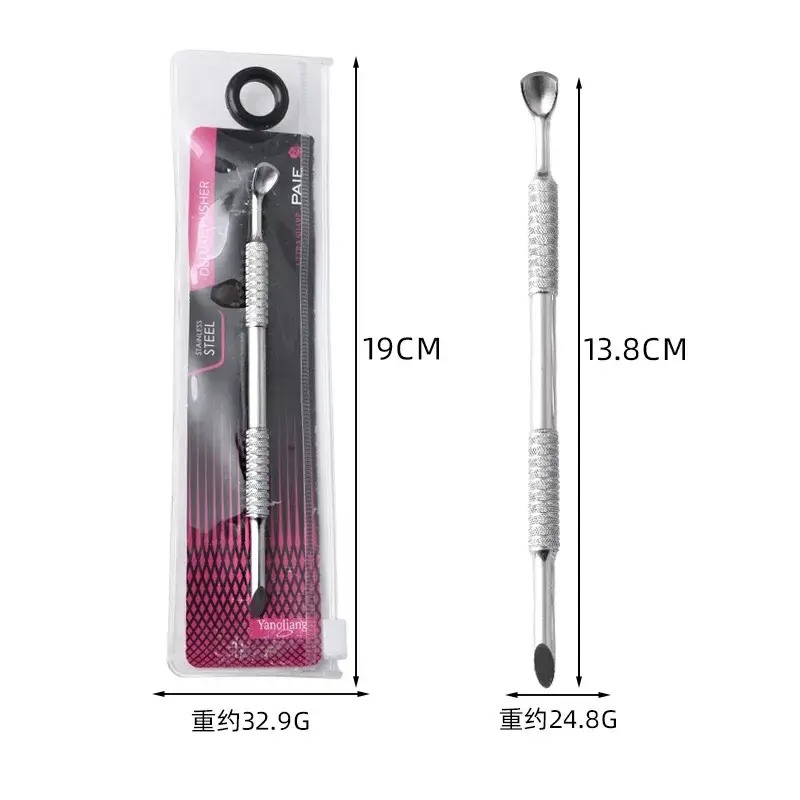 New Hook Type Cuticle Pusher Nail Polish Remover Gel Nail Polish Peeler Scraper Stainless Steel Clean Manicure Tool for Nail Art