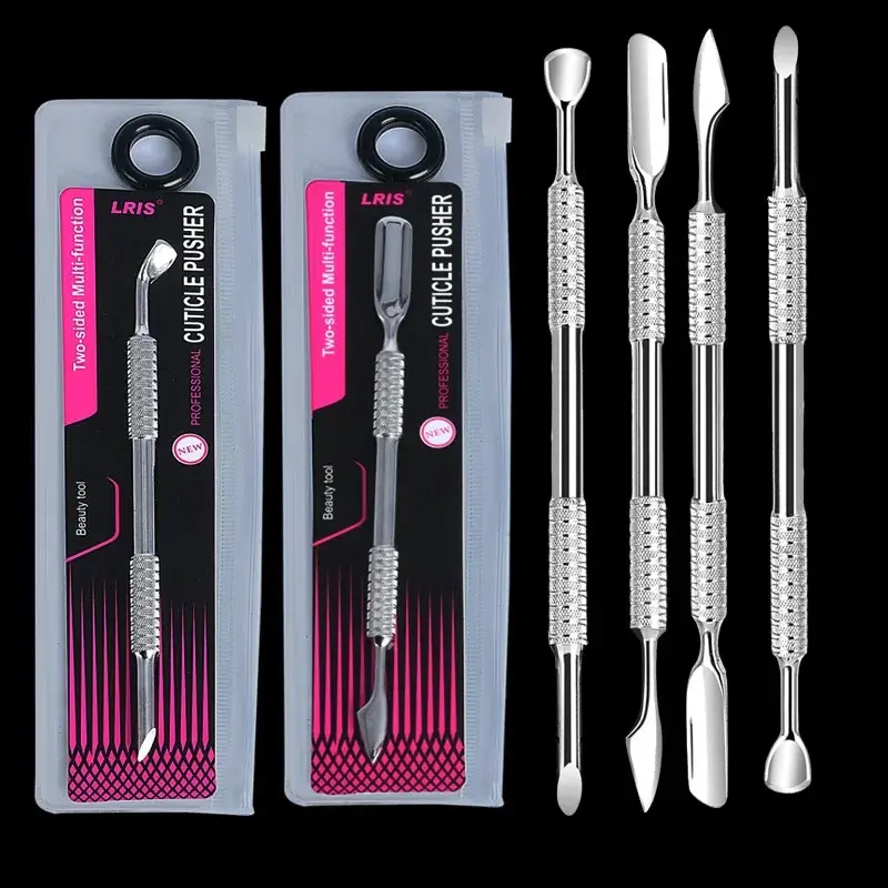 New Hook Type Cuticle Pusher Nail Polish Remover Gel Nail Polish Peeler Scraper Stainless Steel Clean Manicure Tool for Nail Art