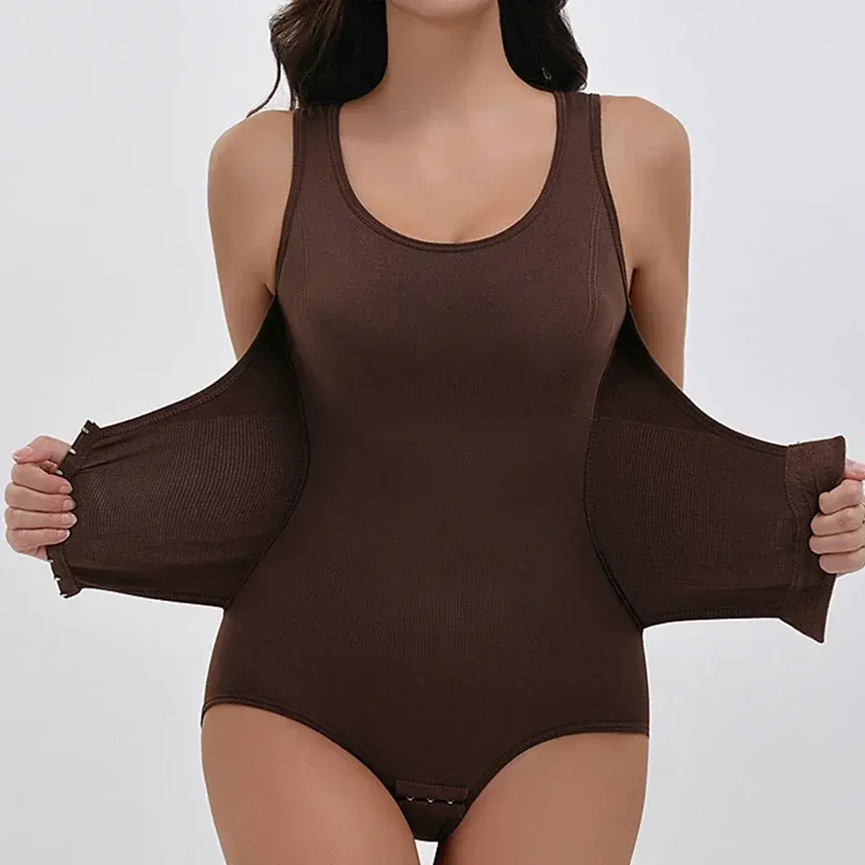2025 New Bodysuit Shapewear with Zipper Belt Women Tummy Control Fajas Body Shaper Waist Trainer Slimming Cincher Corset Tops