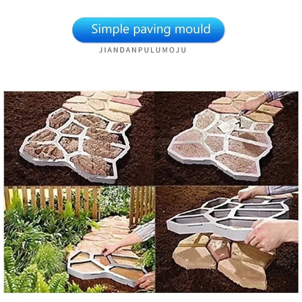 Garden Garden Paving Mold Floor Mold Walking Pavement Concrete Mold Paving Cement Brick Stone Road Floor Molding Machine Mold