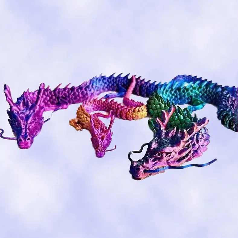 3d Printed Crystal Dragon Antistress Fidget Toy Rotatable Articulated Perfect Figure Radiant and Dazzling Colors 30/45/60CM