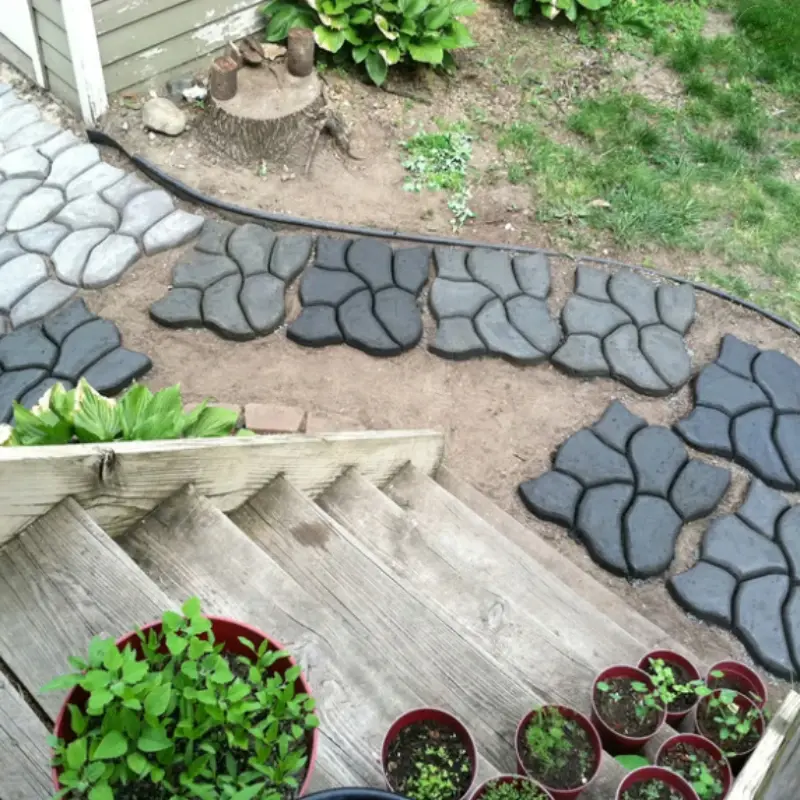 Garden Garden Paving Mold Floor Mold Walking Pavement Concrete Mold Paving Cement Brick Stone Road Floor Molding Machine Mold