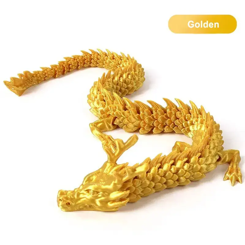 3d Printed Crystal Dragon Antistress Fidget Toy Rotatable Articulated Perfect Figure Radiant and Dazzling Colors 30/45/60CM
