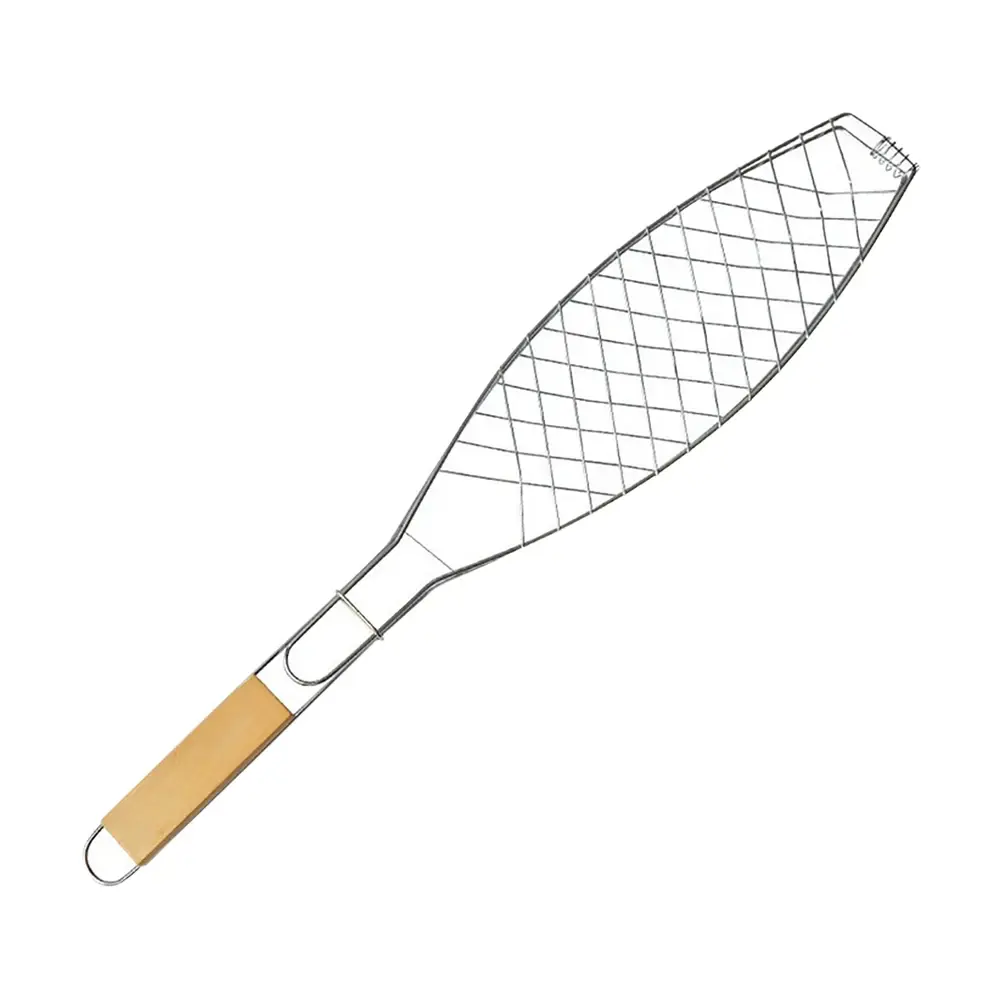 Roasting Fish Grilling BBQ Grill Basket Vegetable Folding Handle Nonstick Outdoor Barbecue Cookware Tool Mesh BBQ Cooking Grills