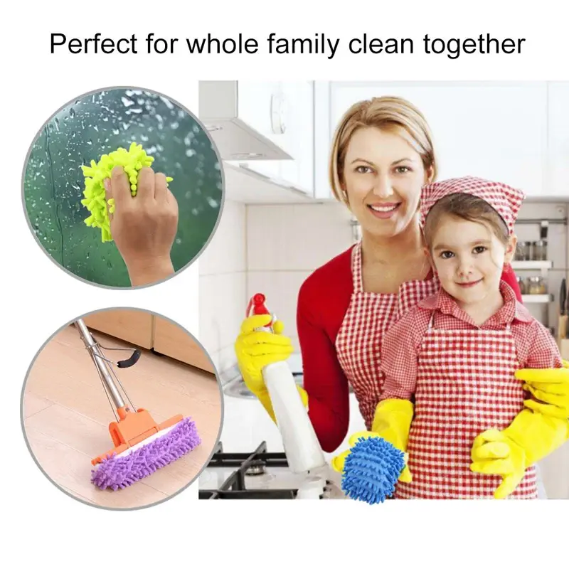 1Pcs Fashion Cleaning Foot Shoe Cover Lazy Floor Dusting Cleaner House Mop Slipper Microfiber Chenille Shoes Cover