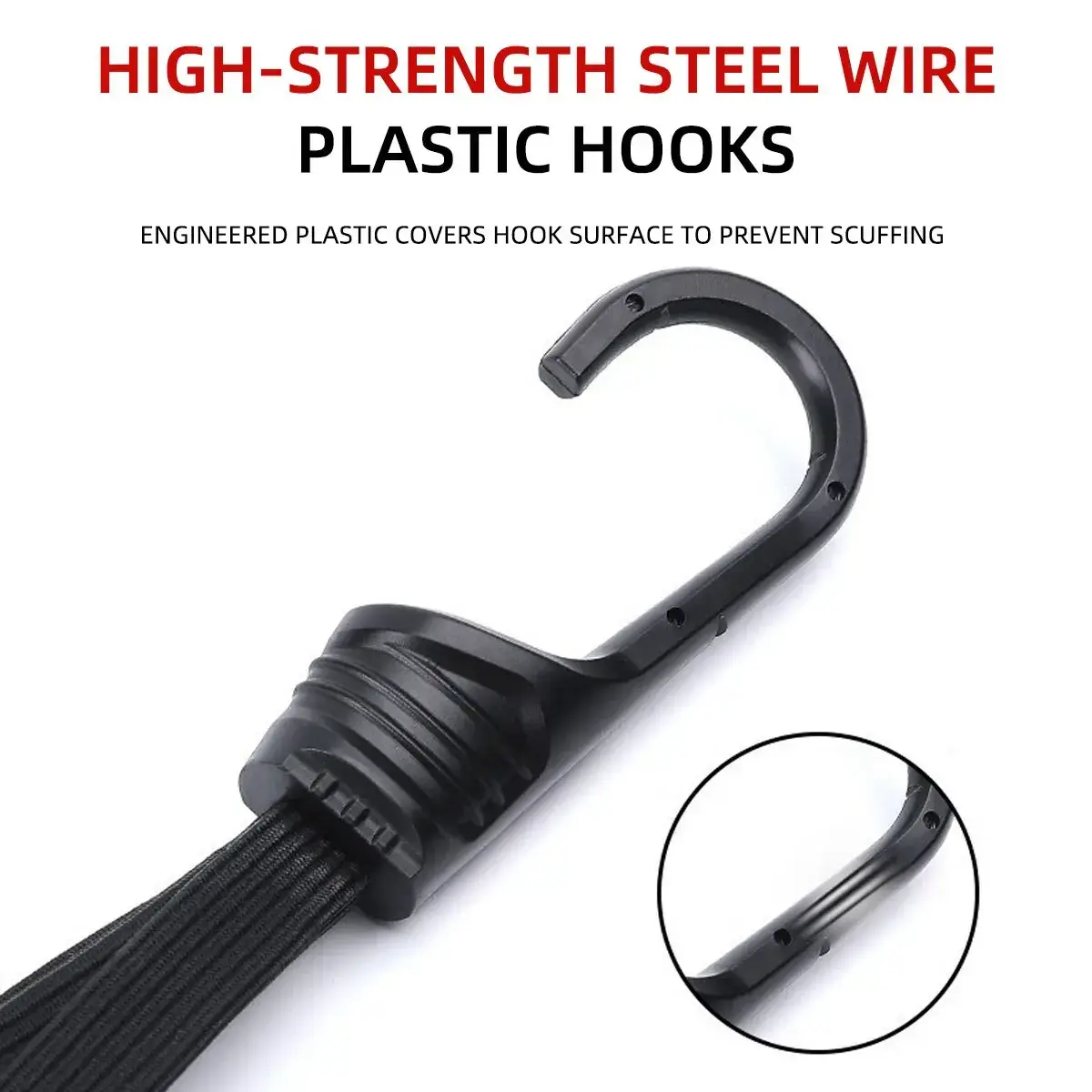 60cmMotorcycle Luggage Strap Helmet Fixed Straps Universal Retractable Elastic Buckle Rope Motorbike Durable Helmet Luggage Net