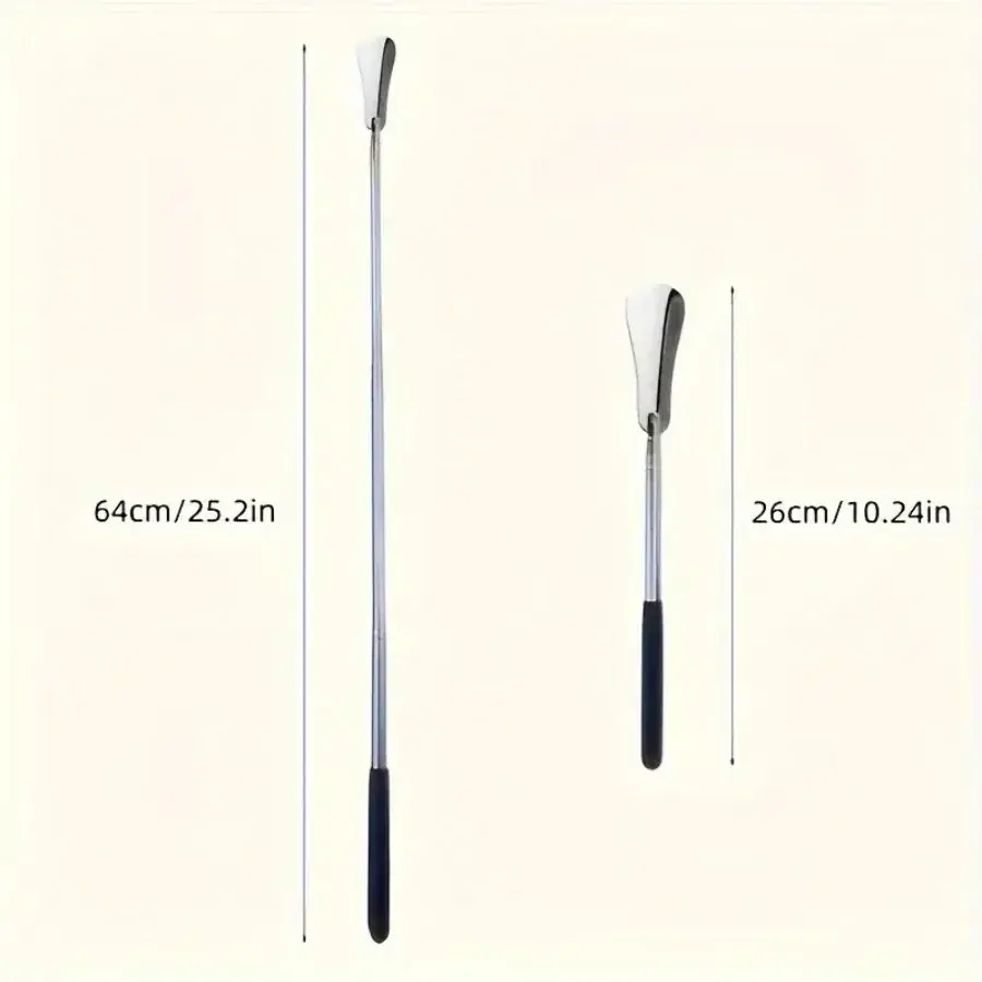 1PC Retractable Stainless Steel Elderly Shoe Puller, Shoe Assistant, Suitable for Both Men and Women , Schoenlepel, Shoe Horn