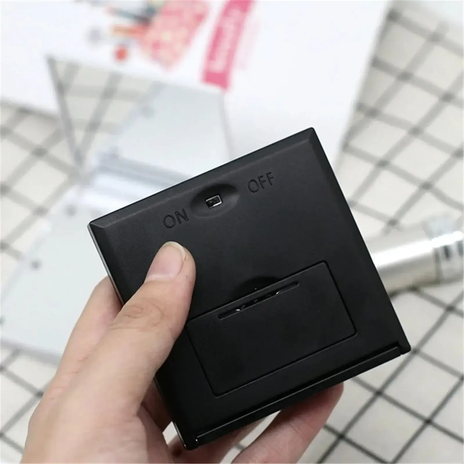 6 Led Makeup Mirror With Light 1x 2x Magnifying Small Pocket Portable Travel Pink Black White Foldable Cosmetics Vanity Mirrors