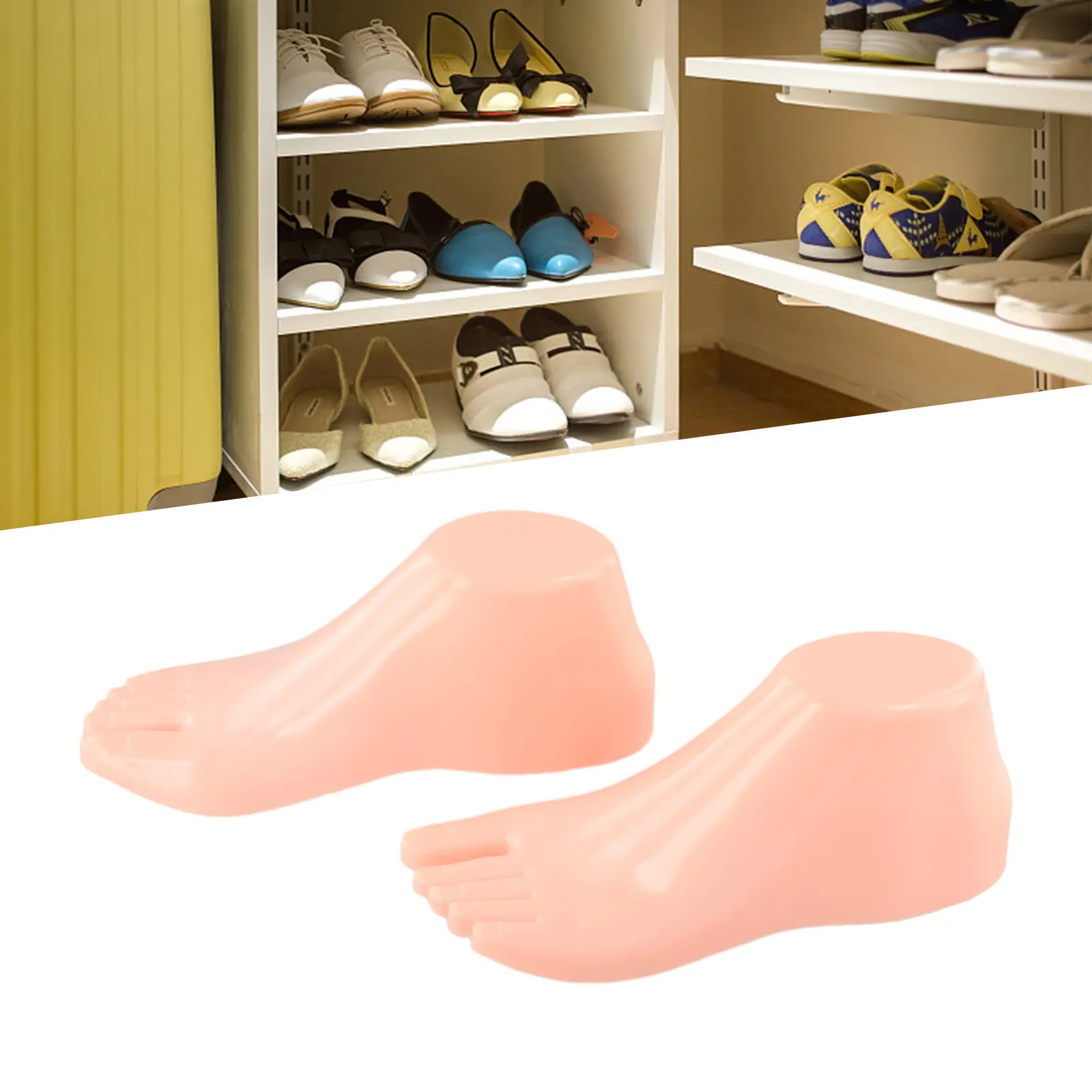For Showcasing Shoes Adult Feet Hard Plastic Foot Models 1 Pair Tools Durability Foot Model For Stuffing Shoes