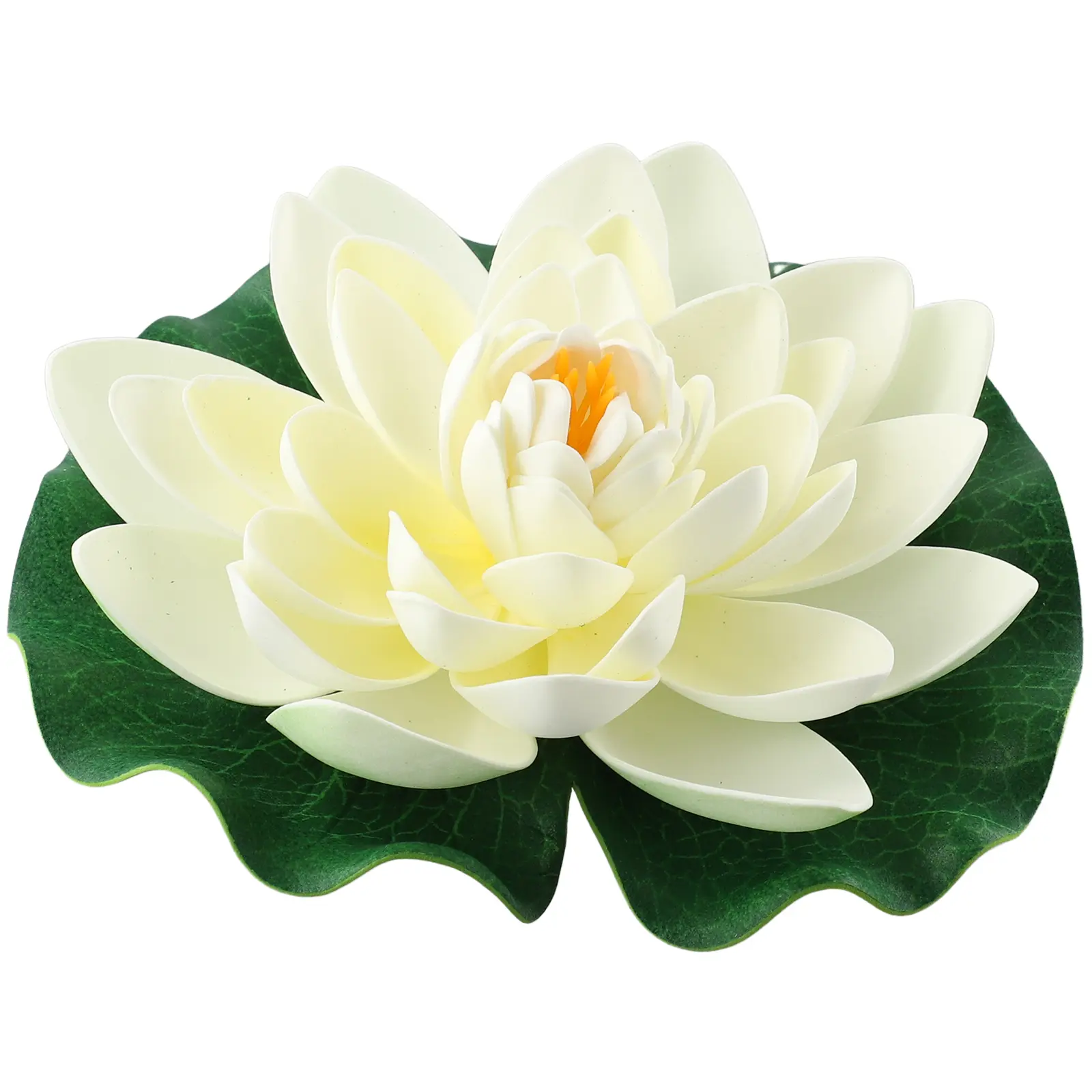6-pack Artificial Floating Water Lily Simulation EVA Lotus Leaf Flower Water Lily Pond Plant Suitable For Garden Home Fish Tank