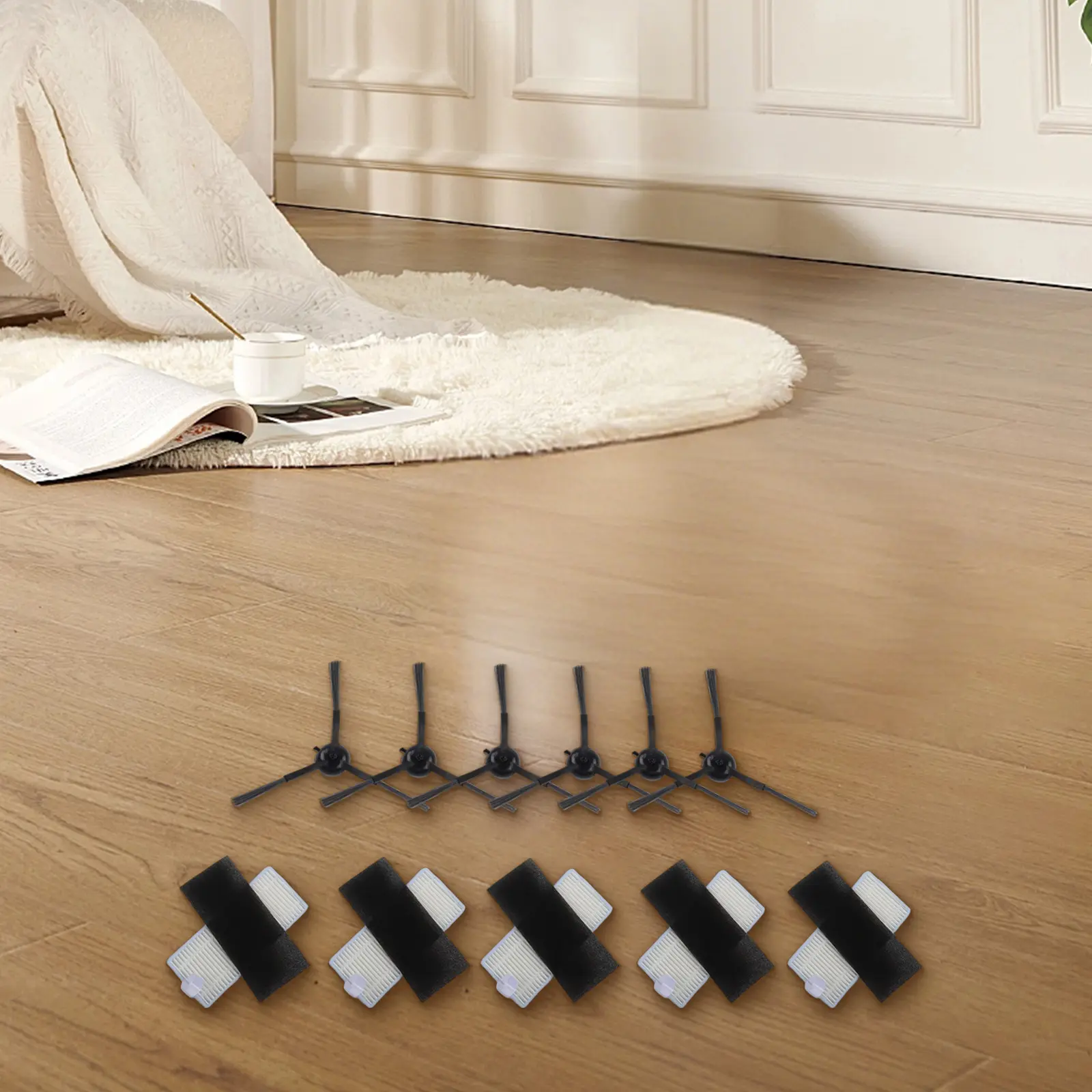 As Shown Robot Vacuum Parts Household High-Efficiency Filter Home Air Quality Improvement Side Brush Cleaning Tool