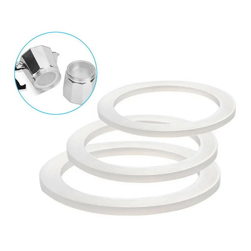 1pc Gasket Seal Replacement For Coffee Espresso Moka Stove Pot Top Silicone Rubber Parts Coffeeware Accessories