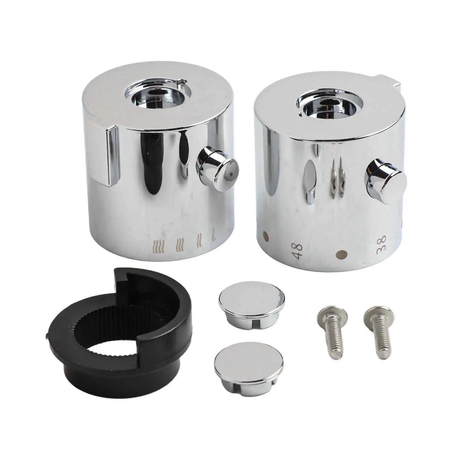 Shower Temperature Control Handles Knob Chrome Thermostatic Handles Bathroom Faucets Thermostats Accessories