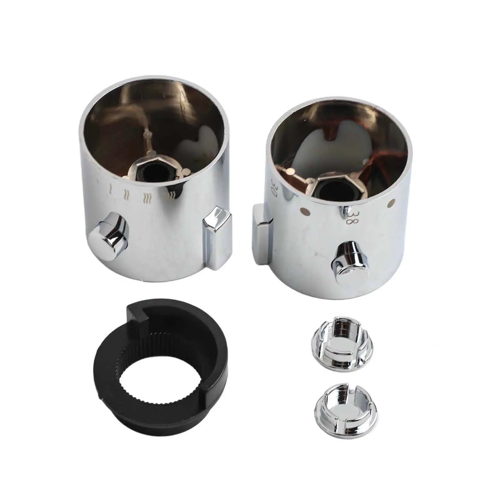 Shower Temperature Control Handles Knob Chrome Thermostatic Handles Bathroom Faucets Thermostats Accessories