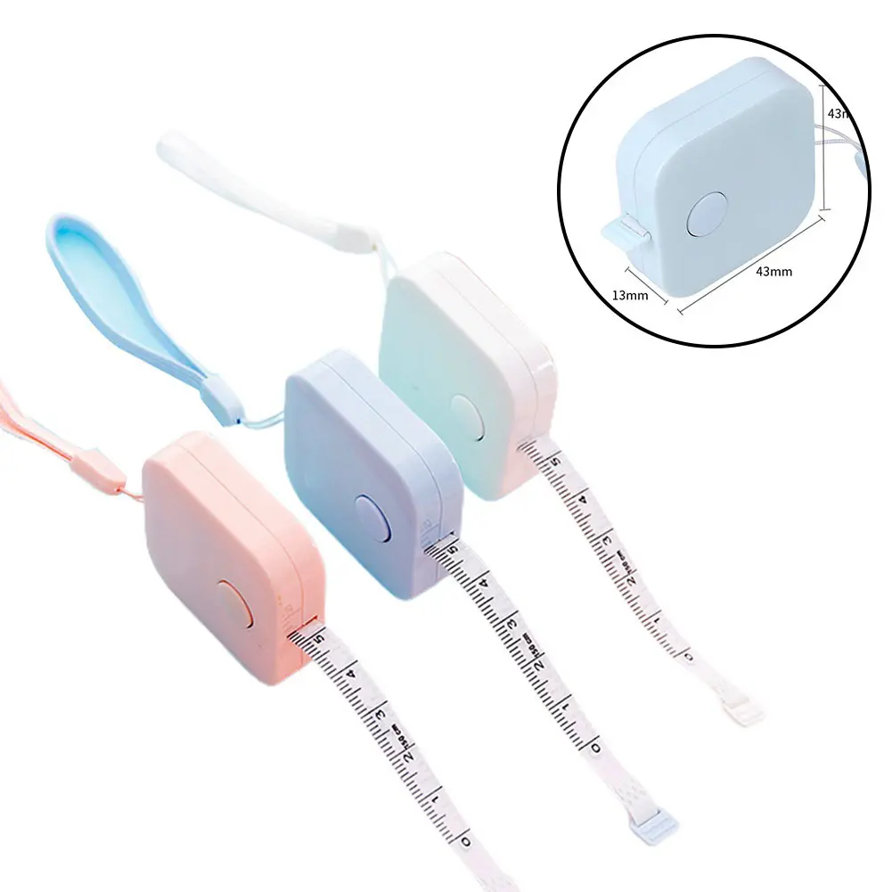 Measuring Tool Measure Tape Retractable Soft Rule Tape Measure Body Measuring Hand Tool Mini Size Plastic Portable
