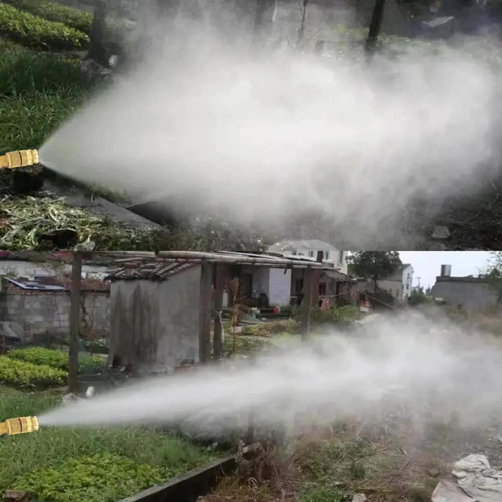 Brass Atomizer For Garden Gardening Watering Nozzle 53mm 14*1.5 High Pressure Sprayer Customizable Spray Distance