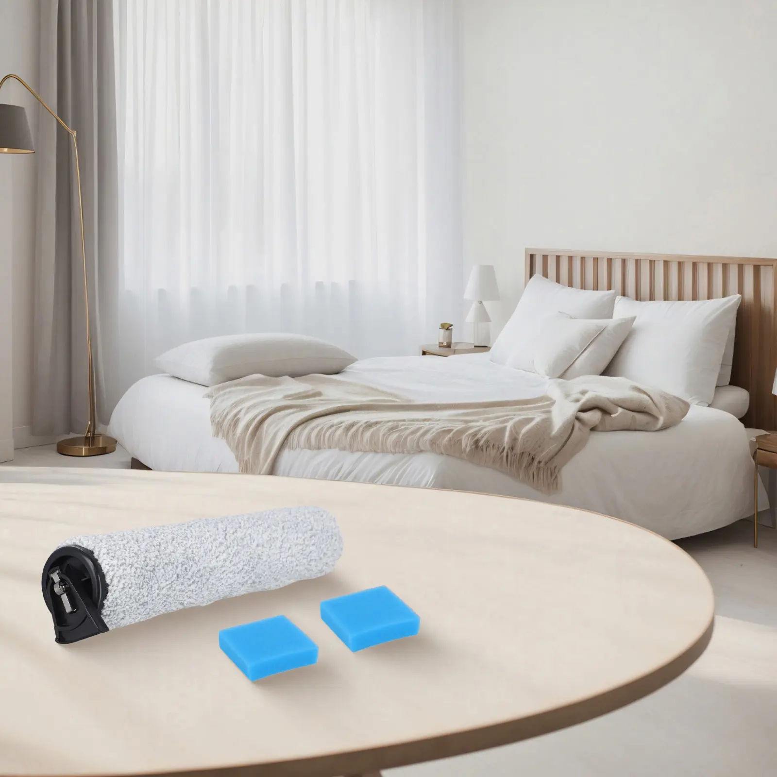 Soft Wool Bristle Brush Vacuum Cleaner Accessories Protects Furniture Quiet Operation Reduces Dust Penetration