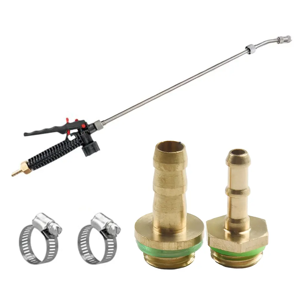Brass Barb Connector Adjustable Pump Sprayer Gardening Tasks Accommodates 3 8in And 1 4in Hoses For Pest Control