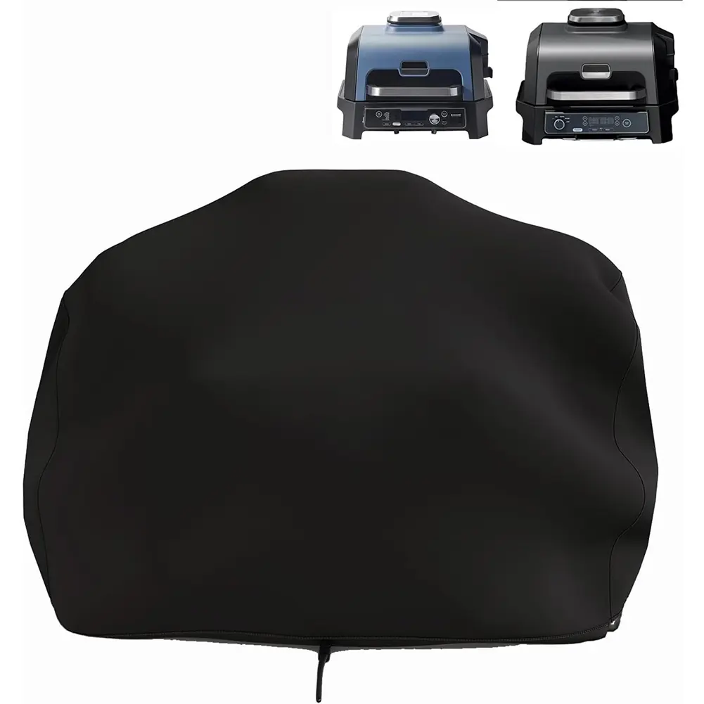 Backyard Cooking Black Waterproof Cover Easy Maintenance Grill Cover Outdoor Grill Protection Elastic Drawstring