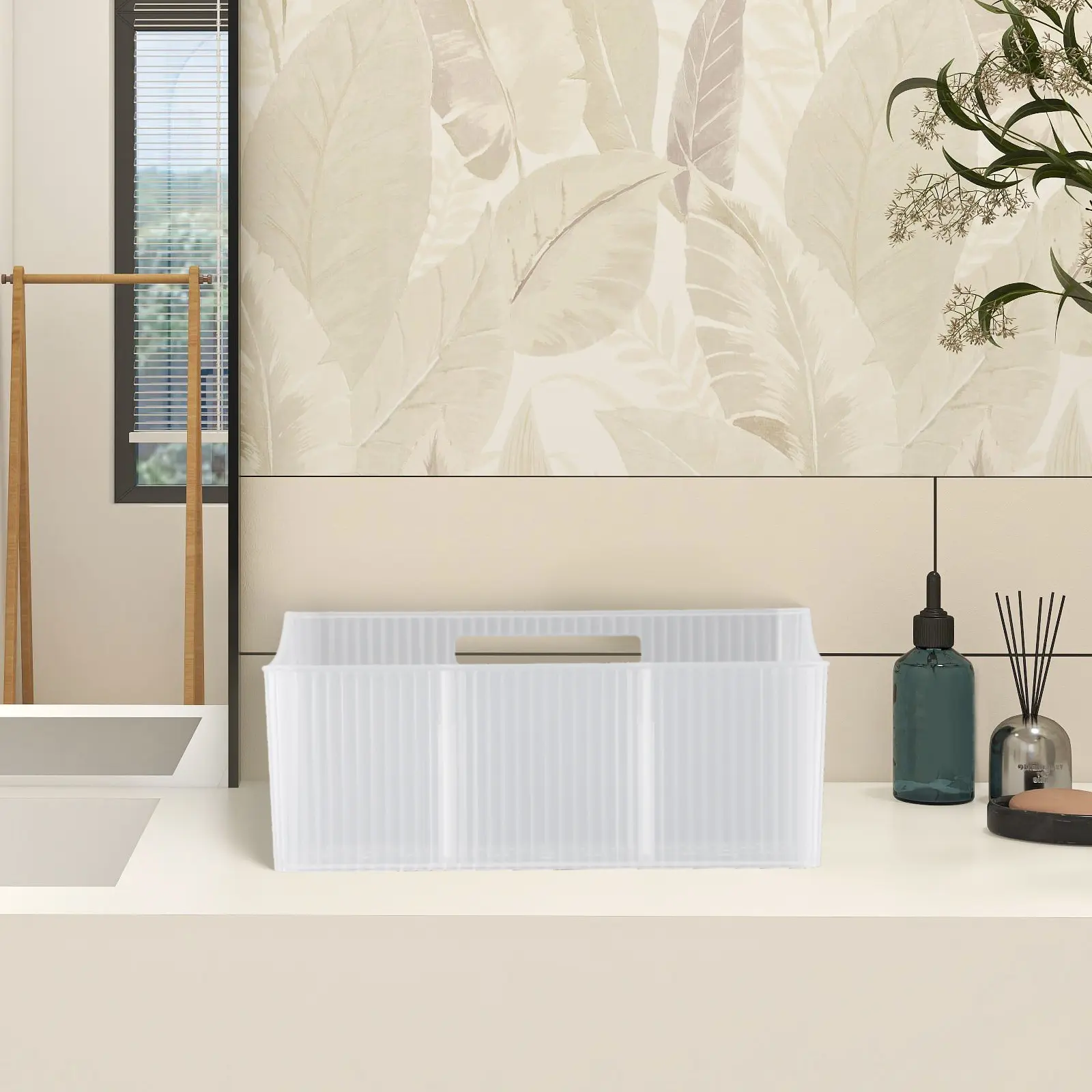 Living Room Bathroom Desktop Storage Organizer PP Plastic Storage Neat And Orderly Bed Sturdy PP Plastic Material
