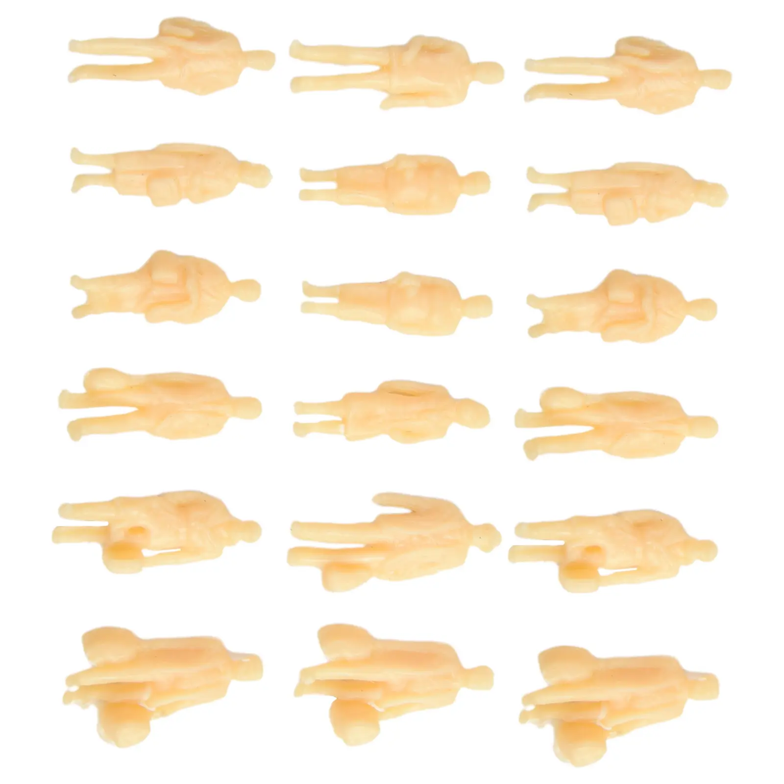 H0 Model People Unpainted Width: 6.00 Mm 60pcs DIY Figures H0 Figures Height: 22.00 Mm Landscape Length: 11.00 Mm