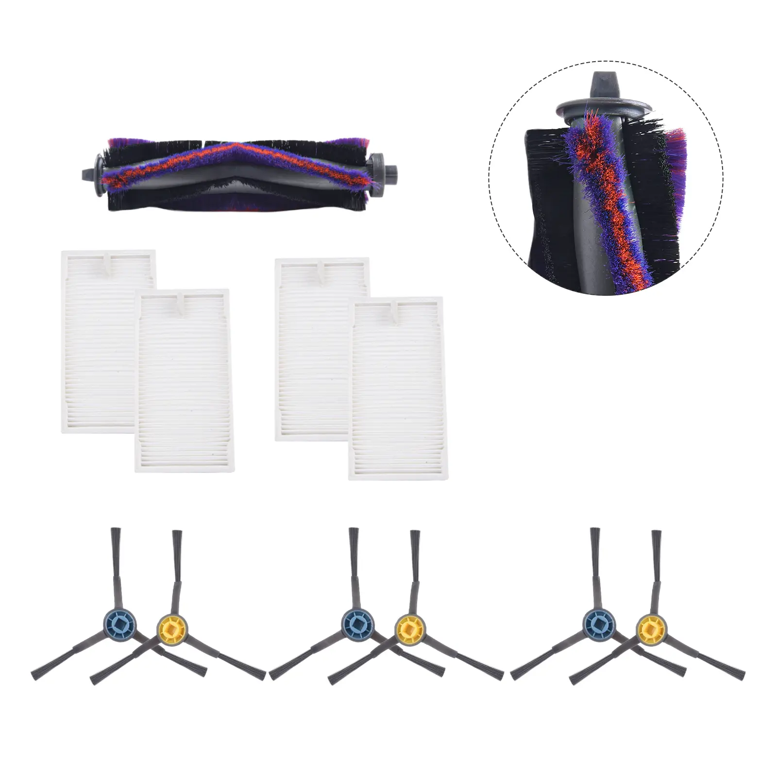 Enhance Your Vacuum Cleaner with this Side Brush and Filter Kit for Midea M9 For Eureka NERE10s E10S For Obode A8