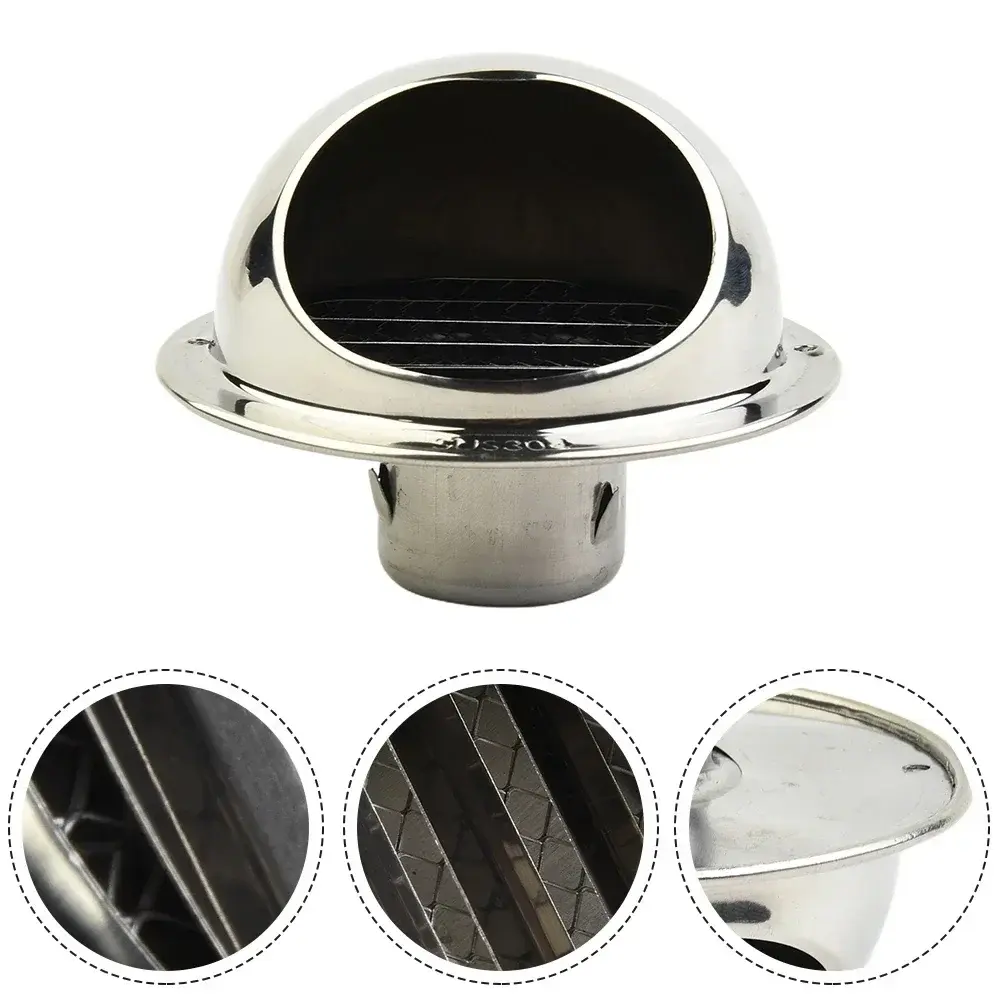 Tumble Dryer Vent Pipes / Hoses Air Vent Grille Stainless Steel Practical Silver 50mm Exhaust Fans Pest Control