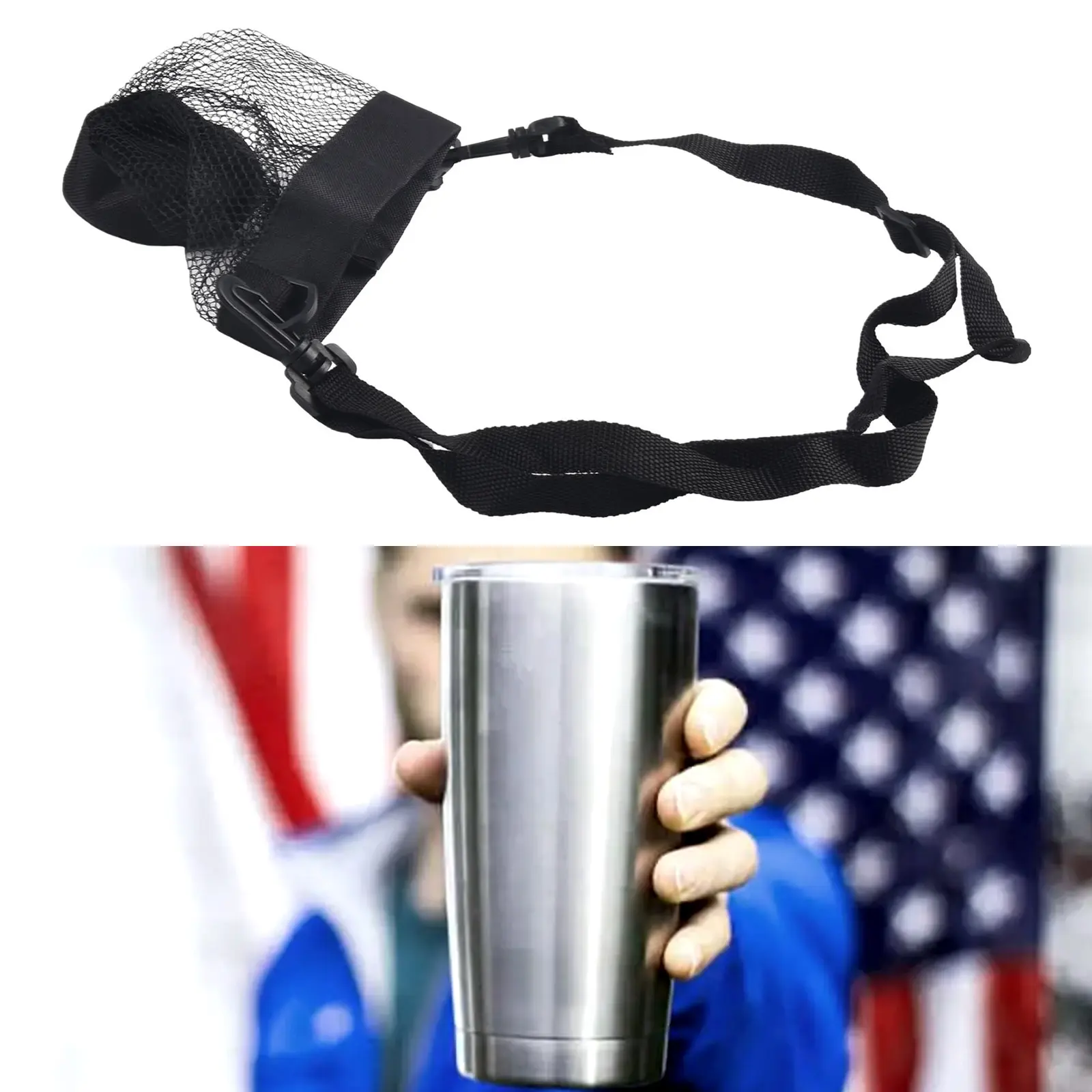 Hot Sale New 1pc Holder Bag Bag Cup Carry Bag Holder For Walking Running Black Carry Cup Insulated Cover Mesh Net Mug Outdoor