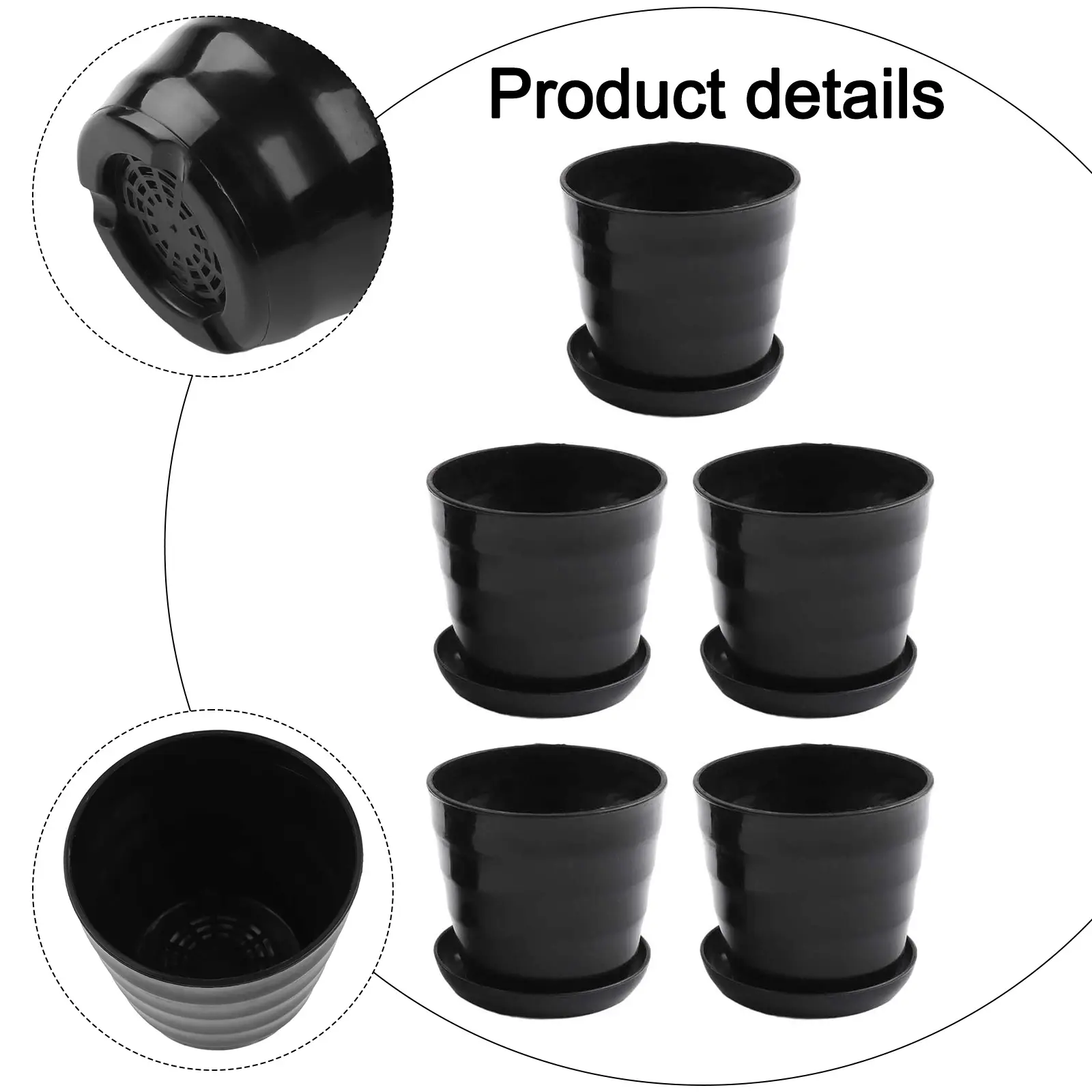 Home Decor Flower Pot 5PC Colourful Flowerpot Plastic Exquisite High Quality Hot Sale Popular Practical Quality
