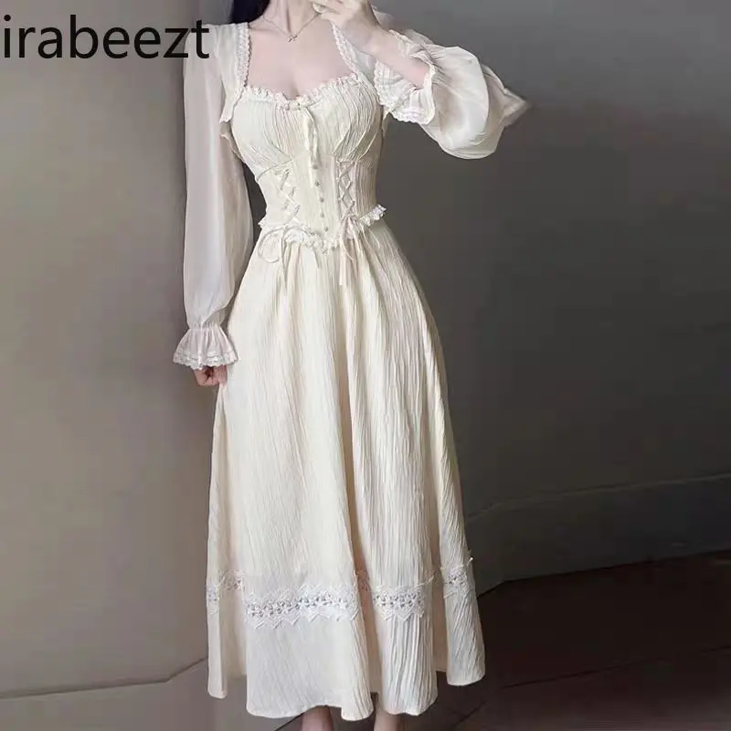 Fashion Large Size Fat Girl French New Design Fairy Dress Suit Sexy Suspender Robe Two-piece Suit Conjunto Femenino