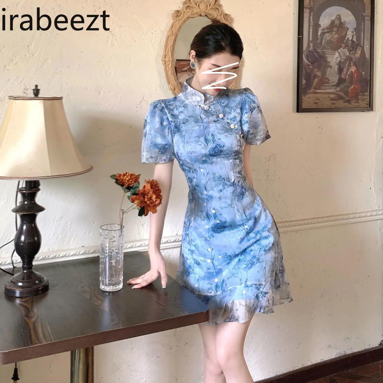 French Vintage Qipao Dress 2025 New Women's Retro Floral Cheongsam Slim Fit Elegant Party Gown Custom Chinese Style