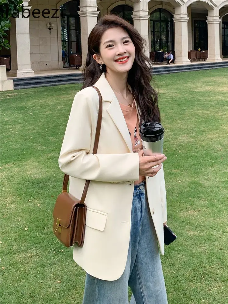 Small Grey Suit Jacket for Women 2024 Autumn and Winter New Korean Hot Sale  Girl's High-grade Casual Casacas Mujer Blazer