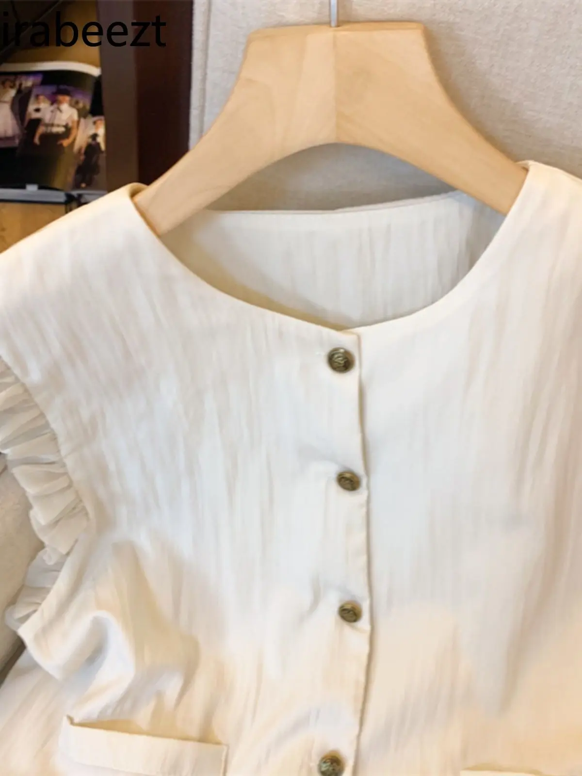 Jaqueta Feminina Inverno Sleeveless Puffer Jacket Women's Ruffled Sleeveless Shirt Summer Temperament Outer Wear Slim Vest