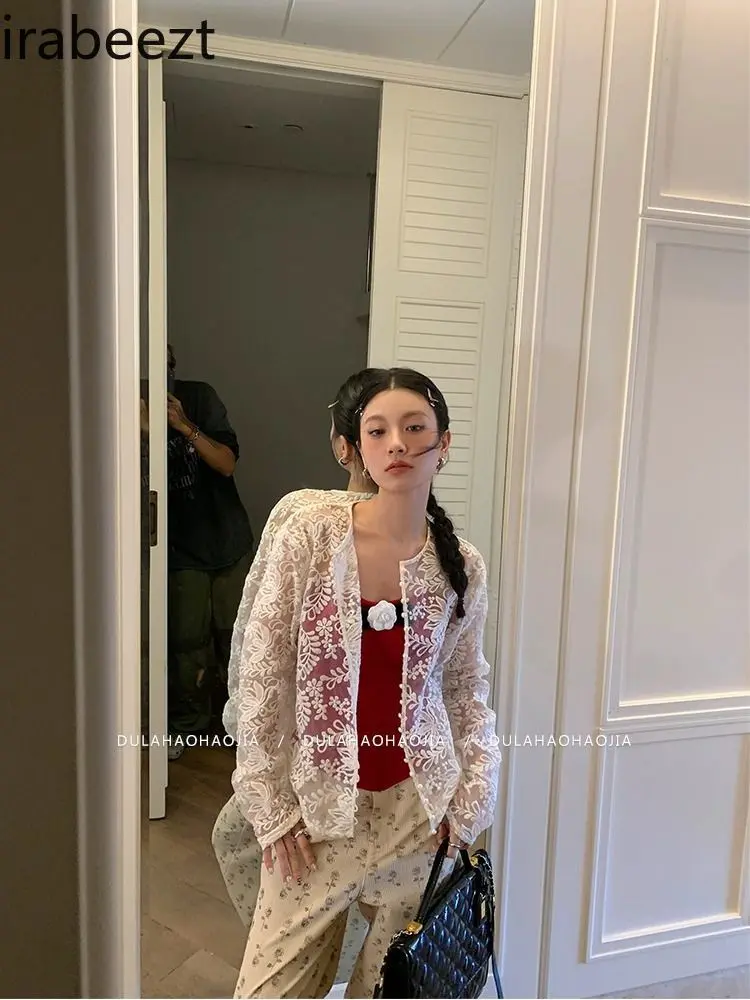 2025 Autumn Women's Sexy European Style Lace Blouse with Heavy Embroidery Appliqué Elegant High-Quality Off-shoulder Top