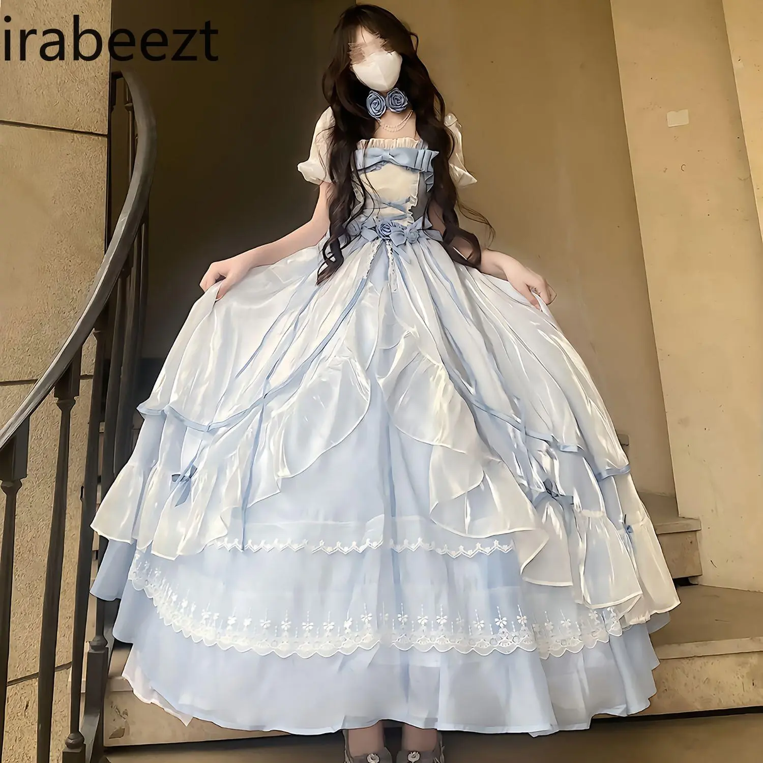 Hot Sale Flight Diary Big Wedding Princess Lolita Long Dress Birthday Girl Платье Лолита Летнее Lolita Dress Gothic