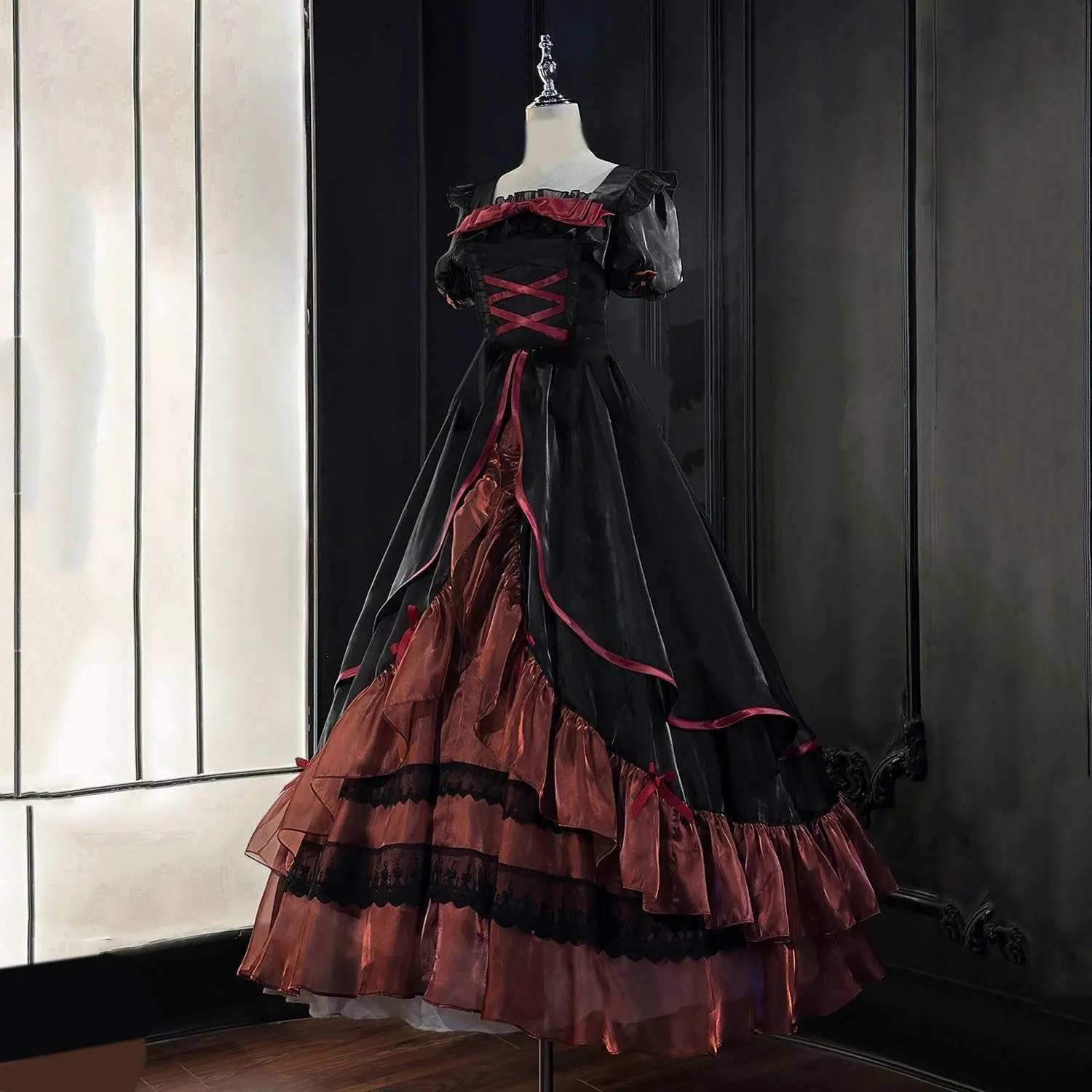 Hot Sale Flight Diary Big Wedding Princess Lolita Long Dress Birthday Girl Платье Лолита Летнее Lolita Dress Gothic